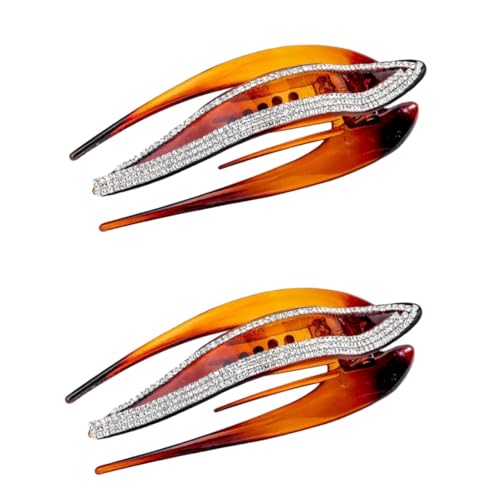 MERRYHAPY 2 Stücke Haarnadel Clip Strass Decor Frauen Headwear Hochsteckfrisur Haar Zubehör von MERRYHAPY