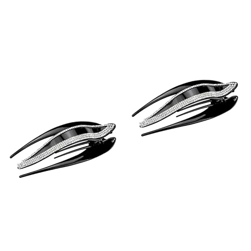 MERRYHAPY 2stücke Rhinestone Clip Haarspange Für Damen Elegante Haarklammer Schwarz Rutschfest Und Dekorativ Für Partys Hochzeiten Und Alltag Für Hochsteckfrisuren von MERRYHAPY