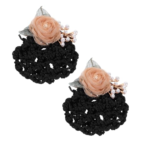 MERRYHAPY 2 Stück Blumen Haarknoten Clip Haarnetz Für Frauen Dekorative Haarnetz Haarspange Für Dutt Elegant Und Praktisch Für Alltag Und Feierlichkeiten von MERRYHAPY