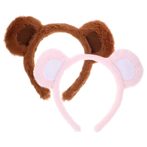 MERRYHAPY 2stücke Bären Ohr Stirnbänder Cartoon Haarband Damen Plüsch Stirnband Für Erwachsene Mädchen Haaraccessoire Cosplay Kopfbedeckung Foto Requisiten von MERRYHAPY