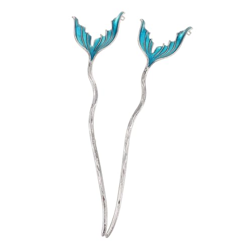 MERRYHAPY 2 Stück Chinesische Haarstäbe: Künstlerische Feen-fischschwanz-haarstäbe Aus Legierung Für Frauen – Haarnadeln Für Hochzeitsfeiern Und Dutts Für Das Tägliche Styling Und Besondere von MERRYHAPY