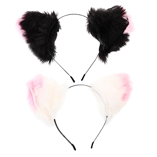 MERRYHAPY 2stücke Fuchs Ohren Haarband Tierkopfbedeckung Für Cosplay Partys Niedliche Haarschmuck Für Mädchen Stilvolles Kostümzubehör Für Fotoshootings von MERRYHAPY