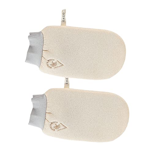 MERRYHAPY 2 Stück Körperpeeling Duschhandschuhe Doppelseitige Peelinghandschuhe Für Gründliche Reinigung Komfortable Badetuchhandschuhe Für Kinder Für Dusche Und Bad Gelb von MERRYHAPY