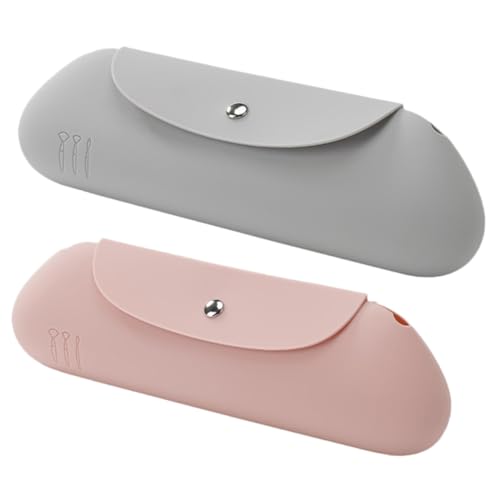 MERRYHAPY Make-up-Tasche Aus Silikon Tragbar Für Reise Kosmetiktasche Mit Halter Einfach Zu Reinigen Kompakter Beutel Für Damen von MERRYHAPY