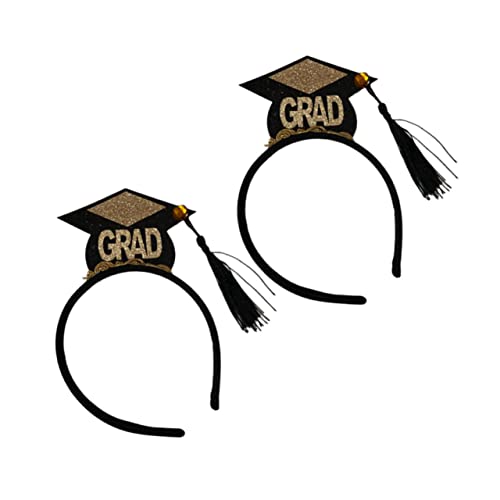 MERRYHAPY 2 Stück Mini Hut Stirnband Mini Abschlusskappe Haarschmuck Für Frauen Damen Haar Lametta Modisches Abschluss Stirnband Für Kappenzubehör Stirnbänder Für Stirnbänder von MERRYHAPY