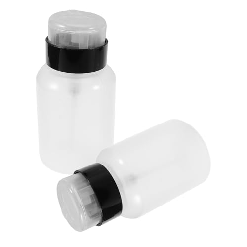 MERRYHAPY 2 Stück Nachfüllflaschen Pumpflaschen für Nagelreinigungsflüssigkeit Maniküre Pressflaschen Kompakt Nachfüllbar Sicher und Langlebig für Make up Entferner von MERRYHAPY