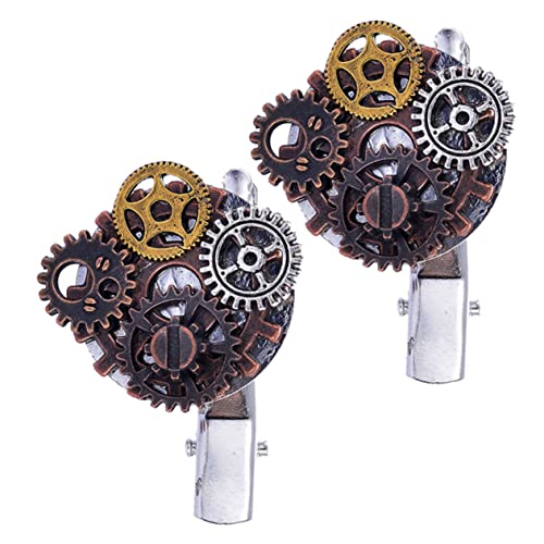 MERRYHAPY 2st Punk-haarnadel Steampunk-zahnräder Brautkopfschmuck Für Die Hochzeit Mädchen Haarschleifen Gothic-haar-accessoires Hochzeitszubehör Fräulein Metall Sicherungsclip Legierung von MERRYHAPY