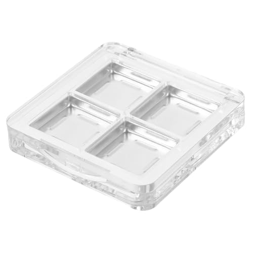 MERRYHAPY 2 Stück Transparente Leere Lidschattenschale 4 Fächer Make-up-organizer Lippenstiftbox Kosmetikbehälter von MERRYHAPY