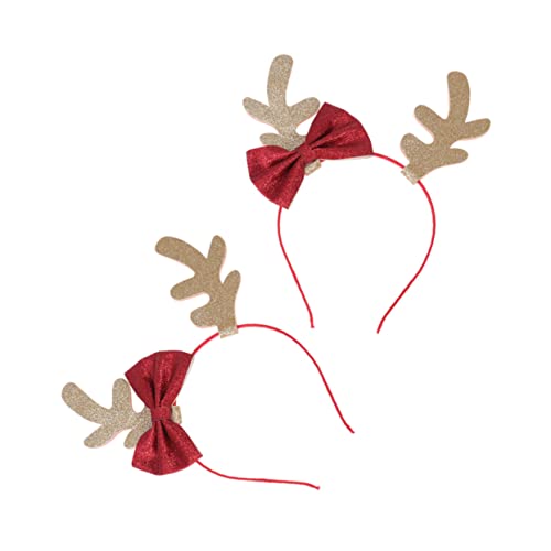 MERRYHAPY Weihnachts-geweih-stirnband Glitzer-haarreif Weihnachtskopfbedeckung Für Kinder Dekorative Schleife Für Party von MERRYHAPY