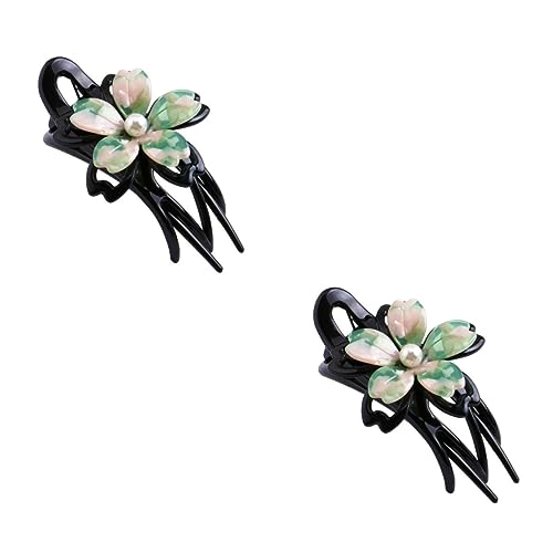MERRYHAPY 2stücke Acryl Haarspange Für Damen Dreizack Duckbill Clip Frischem Für Dickes Oder Dünnes Haar Für Alltag Party Und Reisen Rutschfest Und Leicht Zu Bedienen von MERRYHAPY