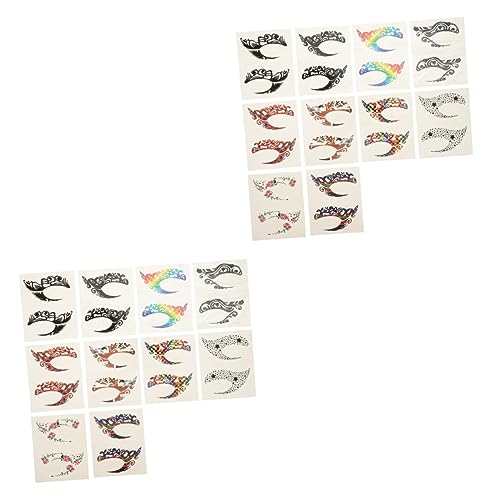 MERRYHAPY 2sets Temporäre Lidschatten Aufkleber Adhesive Halloween Make-up Aufkleber Für Partys Veranstaltungen 10pairs * 2 von MERRYHAPY