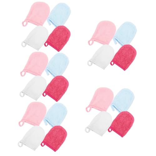 MERRYHAPY 5 Sets Mikrofaser-gesichtshandschuhe Make-up-reinigungshandschuhe Für Frauen Sanfte Peeling-handschuhe Schlafmaske Wiederverwendbare Make-up-entferner-handschuhe 4 Stück * 5 von MERRYHAPY