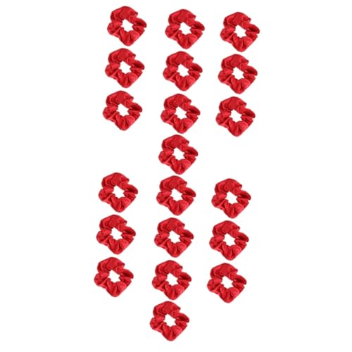 MERRYHAPY 20stücke Weihnachts Haargummis Aus Rotem Satin Elastische Scrunchies Für Damen Haaraccessoires Für Festliche Styles Handgelenkschmuck von MERRYHAPY
