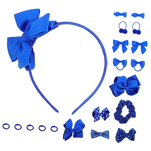 MERRYHAPY 20stücke Teiliges Haarschmuck Mädchen Klips Haargummis Schleifen Und Haarreifen Blau Für Partys Reisen Und Alltag Zur Verschönerung Von Frisuren von MERRYHAPY