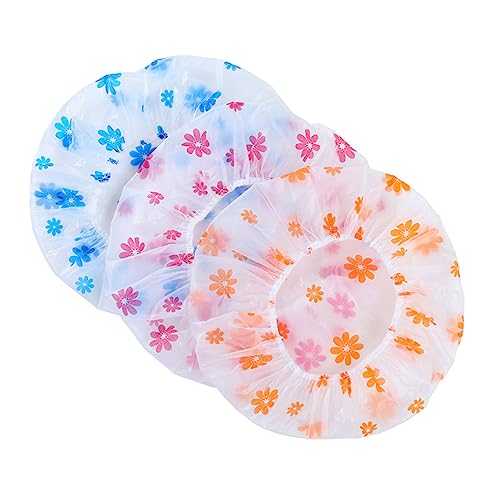 MERRYHAPY 20stücke Wasserdichte Duschhaube Kunststoff Mit Modischem Druck Für Damen Wiederverwendbar Für Dusche Spa Und Friseursalon Schützt Haar von MERRYHAPY