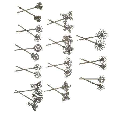 MERRYHAPY 24 Stück Vintage Haarspangen Haarschmuck Für Frauen Langlebige Haarnadeln Gemischte Muster Für Täglichen Gebrauch von MERRYHAPY