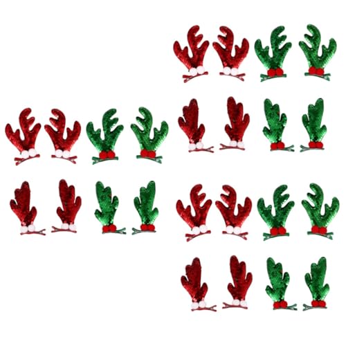 MERRYHAPY 24stücke Teiliges Weihnachts-haarclip Mit Glitzer-antlers Für Mädchen Festliche Haaraccessoires Für Partys Halloween Und Feiertage Süßer Haarschmuck von MERRYHAPY