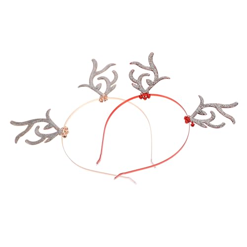 MERRYHAPY 2 Stück Leuchtende Haarreifen Festival Bänder Haarband Party Hirschhorn-haarreifen Für Männer Und Frauen von MERRYHAPY