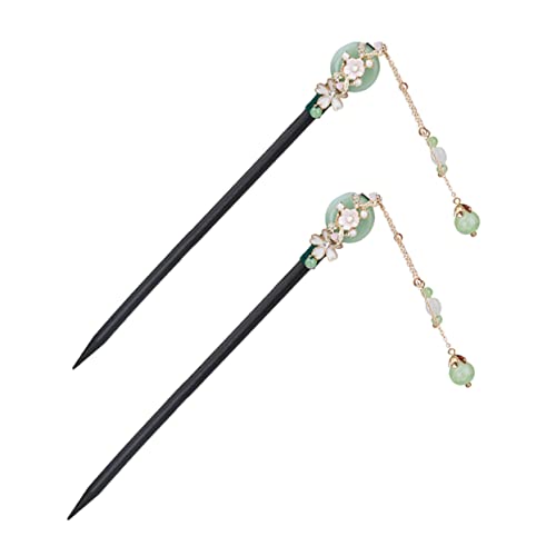 MERRYHAPY 2stücke Haarstäbchen Im Chinesischen Stil Haar Essstäbchen Haarnadel Mit Blumenanhänger Klassisches Vintage Design Für Frisuren von MERRYHAPY