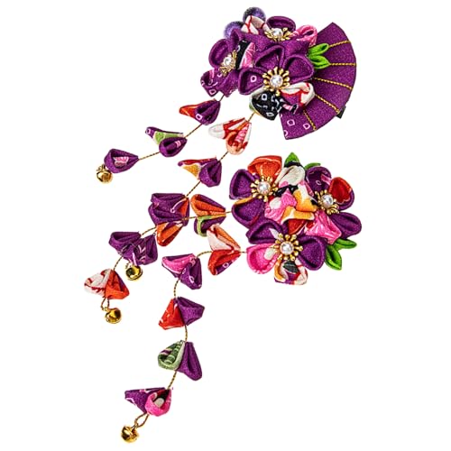 MERRYHAPY Blumenfächer-haarspangen Japanische Haar-accessoires 2 Stück Damen Haarschmuck Für Hochzeit Geburtstag Heimkehr von MERRYHAPY