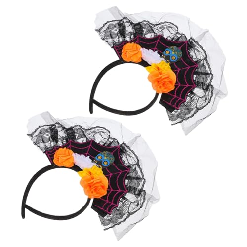 MERRYHAPY 2stücke Halloween Haarschmuck Mit Und Blumen Elegante Spitzen-haarreifen Für Partys Und Fotoshootings Zufällige Stile Für Festliche Anlässe von MERRYHAPY