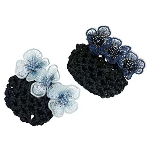 MERRYHAPY 2stücke Haarnetz Für Frauen Haarnetze Für Dutts Haarnetz Zum Einnähen Duttnetz Haarduttnetz Haar-accessoire Mesh Blume Net Abdeckung von MERRYHAPY