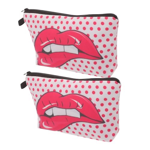 MERRYHAPY 2stücke Schminkkoffer Für Damen Mit Reißverschluss Große Make-up-Tasche Digitaldruck Reise Organizer Kosmetiktasche Für Kosmetika Und Schreibwaren von MERRYHAPY
