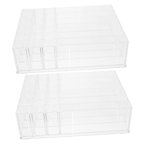 MERRYHAPY Feiner Produktionsprozess Stark Belastbarer Kosmetik-aufbewahrungskoffer 2-teiliger Desktop-Kosmetik-Organizer Multi-Grid-Rack MERRYHAPY Feiner Produktionsprozess Stark Belastbarer Kosmetik-aufbewahrungskoffer 2-teiliger Desktop-Kosmetik-Organizer Multi-Grid-Rack von MERRYHAPY