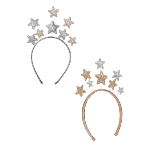 MERRYHAPY 2stücke Junge Mädchen Haarbänder Mit Sternen Und Glitzer Modische Stirnbänder Für Mädchen Und Damen Für Geburtstage Weihnachten Und Partys von MERRYHAPY