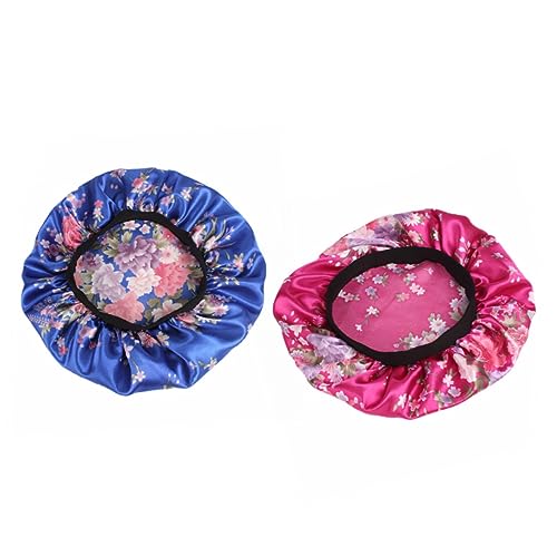 MERRYHAPY 2stücke Satin Schlafmütze Für Frauen Nachtmütze Aus Satin-material Umstandsmütze Zum Schutz Der Haare Beim Schlafen Chemo-haar-hut Mit Elastischem Design von MERRYHAPY