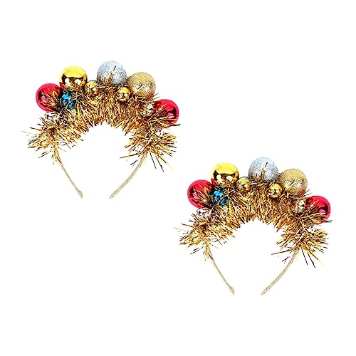 MERRYHAPY 2er Satz Weihnachtliche Haarreifen Für Kinder Dekorative Bunte Kugelkopfschmuck Für Party Maskerade Bühnenauftritte von MERRYHAPY