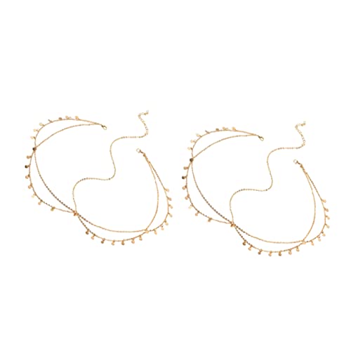 MERRYHAPY Modisches Stirnband mit Kette glitzerndes Stirnband Haarkette für Frauen für Kunst Foto Party von MERRYHAPY