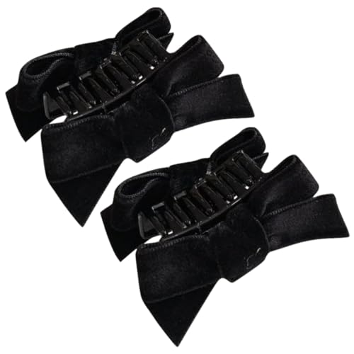 MERRYHAPY 2Stücke Schwarze Haarbogenklammern für Damen Haarschmuck Clips für Besondere Anlässe und Alltägliche Styles Verleiht Jedem Look Einen von MERRYHAPY
