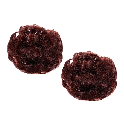 MERRYHAPY 2er Satz Lockige Dutt-haarteile Messy Bun-haargummis Synthetisch Für Frauen von MERRYHAPY