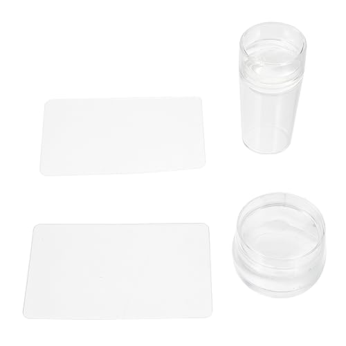 MERRYHAPY 2satz Nagelstempelwerkzeug Klare Stempel Für Nagelkunst Mit Schaber Transparenter Nagelstempel Nägel Kunst Vorlage Werkzeuge Für Diy von MERRYHAPY