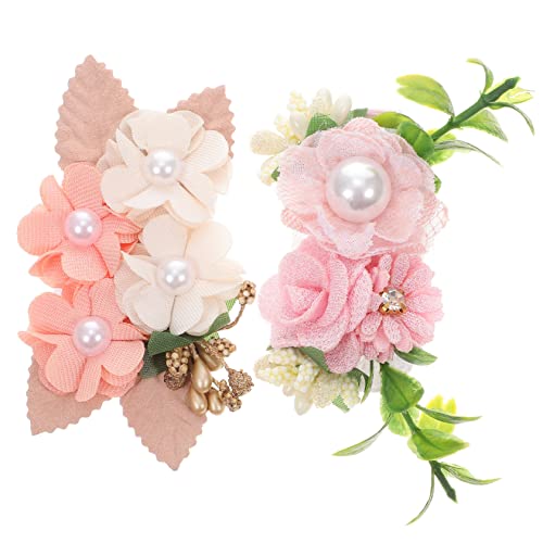 MERRYHAPY 2st Blumenkopfschmuck Blumenhaar Alligator-haarspange Blumen Für Haare Schuhclips Blumenclips Für Das Haar Haare Für Mädchen Haarspange Kind Perle Krawatte Plastik von MERRYHAPY