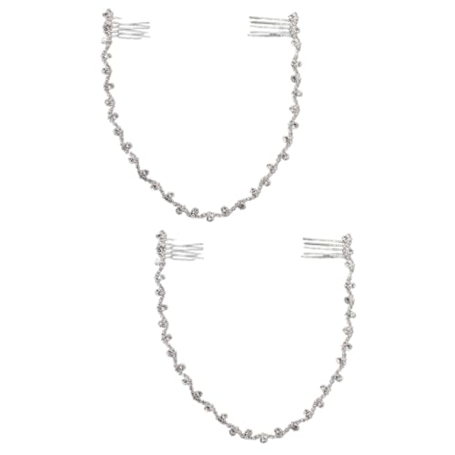 MERRYHAPY 2st Braut Hochzeit Haarschmuck Perlen Tiara Frauen Kopfschmuck Haarband Für Die Braut Brautkamm Haarspange Perle Haarnadel Hochzeit Braut Haarkamm Retro- Zinklegierung Silver von MERRYHAPY