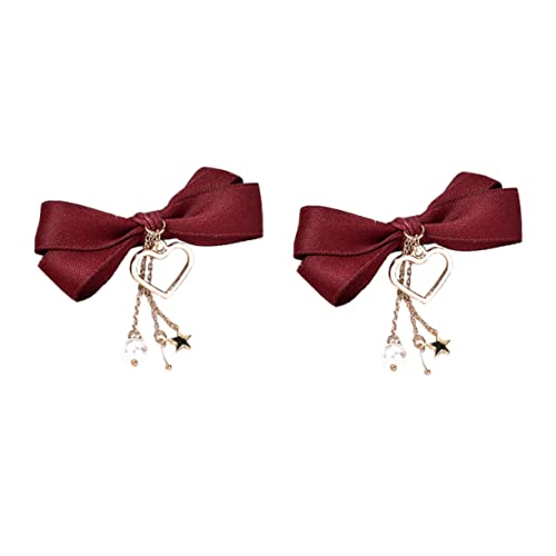MERRYHAPY 2stücke Haarspangen Mit Schleifen Und Quasten Haaraccessoire Für Mädchen Und Für Besondere Anlässe Und Täglichen Gebrauch von MERRYHAPY