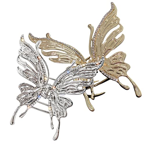 MERRYHAPY 2 Haarklammern Schmetterling Frauen Haarschmuck Party Hochzeit Geburtstag Robustes Material Elegante Design Für Langes Haar von MERRYHAPY
