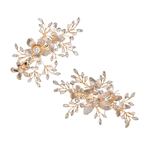 MERRYHAPY 2stücke Braut Haarschmuck Mit Blumen Und Schmetterlingen Glänzende Haarspangen Für Hochzeiten Und Besondere Anlässe Für Romantische Frisuren von MERRYHAPY