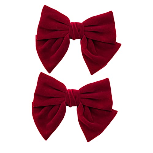 MERRYHAPY 2stücke Schleife Haarnadel Haarschmuck Haarnadel Mit Flanell Bowknot Mädchen Kopfschmuck Haarspangen Für Hochzeit Party Alltag von MERRYHAPY