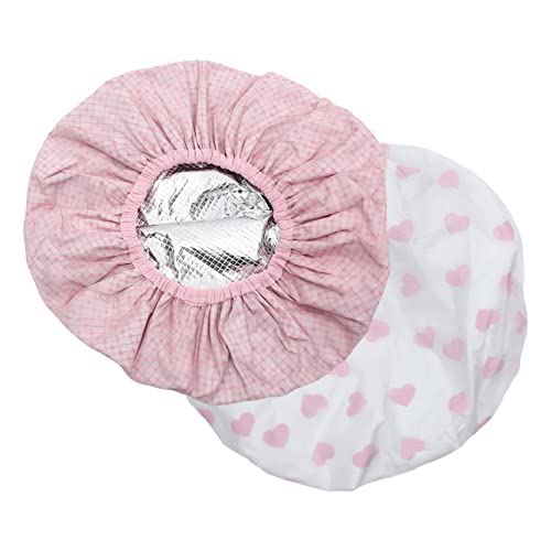 MERRYHAPY 2stücke Duschhut Für Damen Und Frauen Beheizte Haarhaube Atmungsaktive Schutzhülle Für Haare Badehaube Zum Duschen Und Haarepflegen Mütze Zum Haaretrocknen Und Kopfschutz von MERRYHAPY