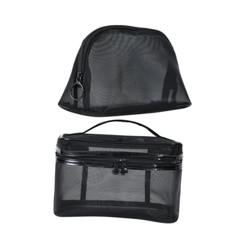 MERRYHAPY 2er-Set Netz-kosmetiktaschen Reisepflegetaschen Aus Mesh Aufbewahrungstaschen Für Damen Leicht Und Groß von MERRYHAPY