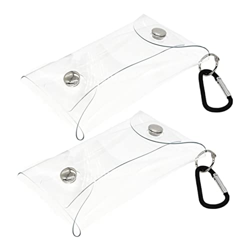 MERRYHAPY 2stücke Aufbewahrungstasche Transparente Wechseltasche Praktische Durchsichtige Tasche Tragbare Outdoor-zubehör Kompakte Kleine Wiederverwendbar Täglicher Gebrauch von MERRYHAPY