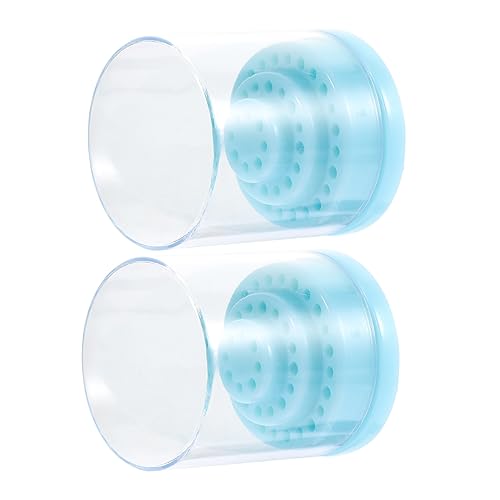 MERRYHAPY 2 Stücke Nagellack Display Schleifkopf Aufbewahrungsbox Robuster blauer Koffer für Nagelstudio Organizer von MERRYHAPY