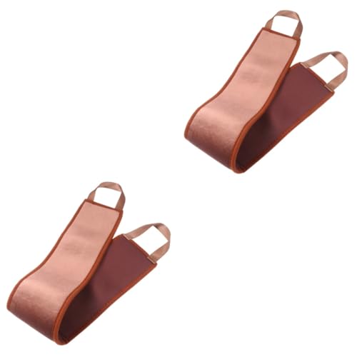 MERRYHAPY Körperdusche 2st Sonnenschutz-reibungsband Körpertücher Handschuh Zum Selbstbräunen Für Körperlotion Schwamm Zurück Waschen Badeschwamm Streifen Badetuch Rückenschrubberband Brown von MERRYHAPY
