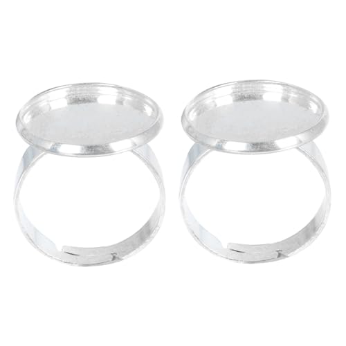 MERRYHAPY 2st Wimpernverlängerungsring Wimpernkleber Ring Wimpernfächer-klebebecher Haltering Kleben Steckbrett Zubehör Pigmentringe Wimpernkleber Halter Becher Silver Rostfreier Stahl von MERRYHAPY