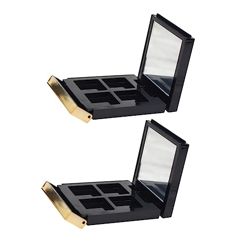 MERRYHAPY 2stücke Kosmetische Aufbewahrungsboxen Für Lidschatten Transparente Kunststoffbehälter Mit Goldenem Für Organisation Von Make-up Und Kosmetik von MERRYHAPY