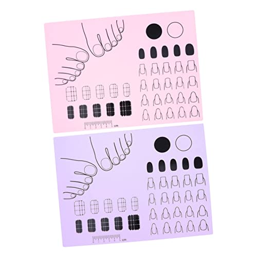MERRYHAPY 2stücke Maniküre Kissen Silikon Nagelpad Für Übung Mit Farbe Nagel-übungsplatte Für Nailart Design Werkzeug von MERRYHAPY