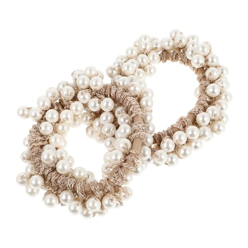 MERRYHAPY 2stücke Perlen Haarschmuck Für Frauen Dekoratives Haarseil Mit Perlenkopfschmuck Für Mädchen Schlichte Haarkrawatte Als Kopfbedeckung von MERRYHAPY